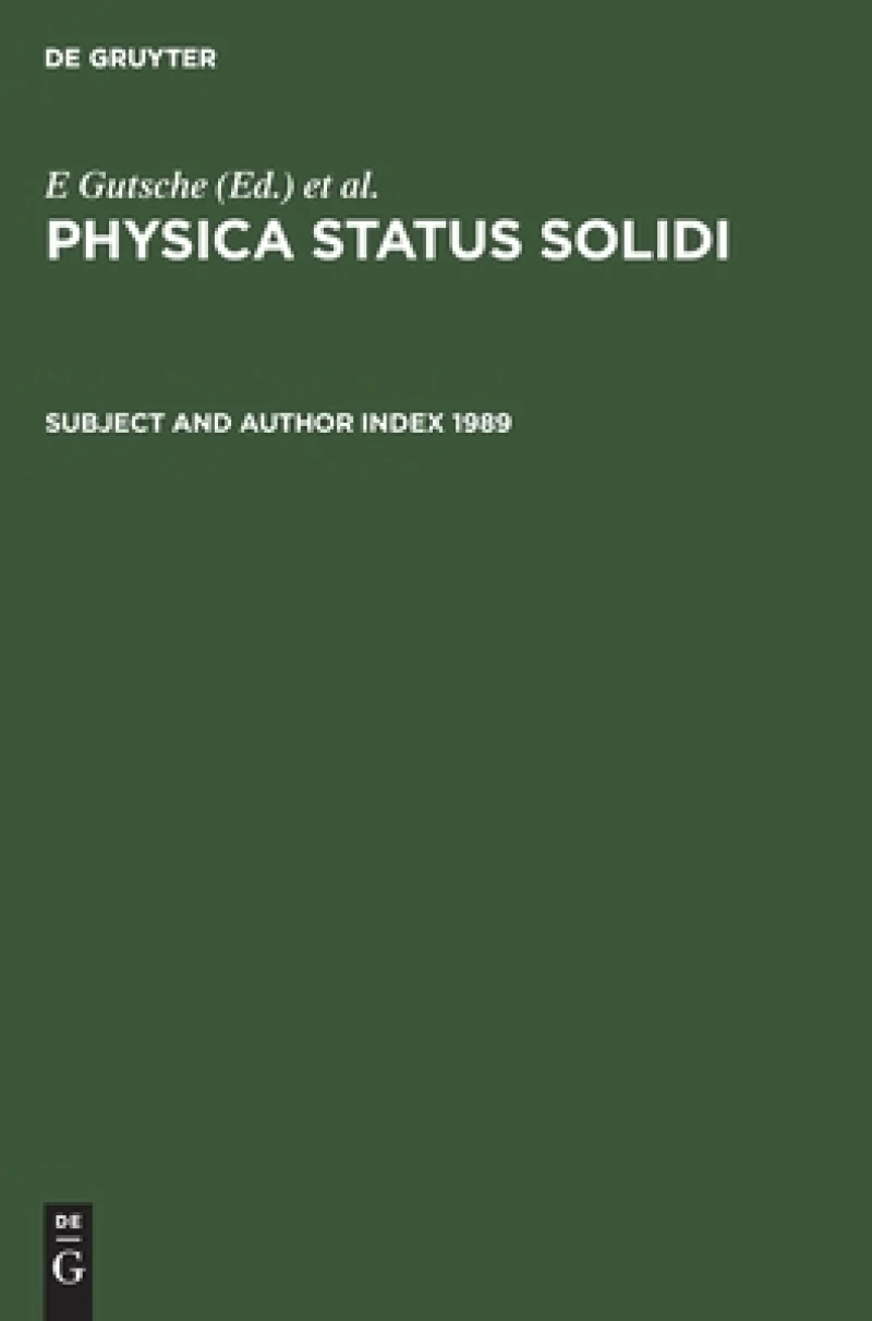 Subject and Author Index 1989
