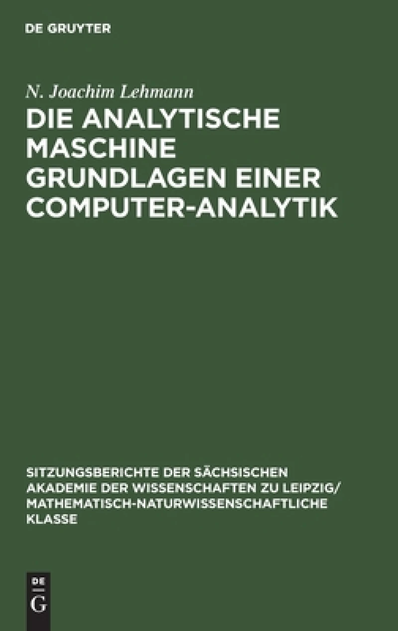 analytische Maschine Grundlagen einer Computer-Analytik