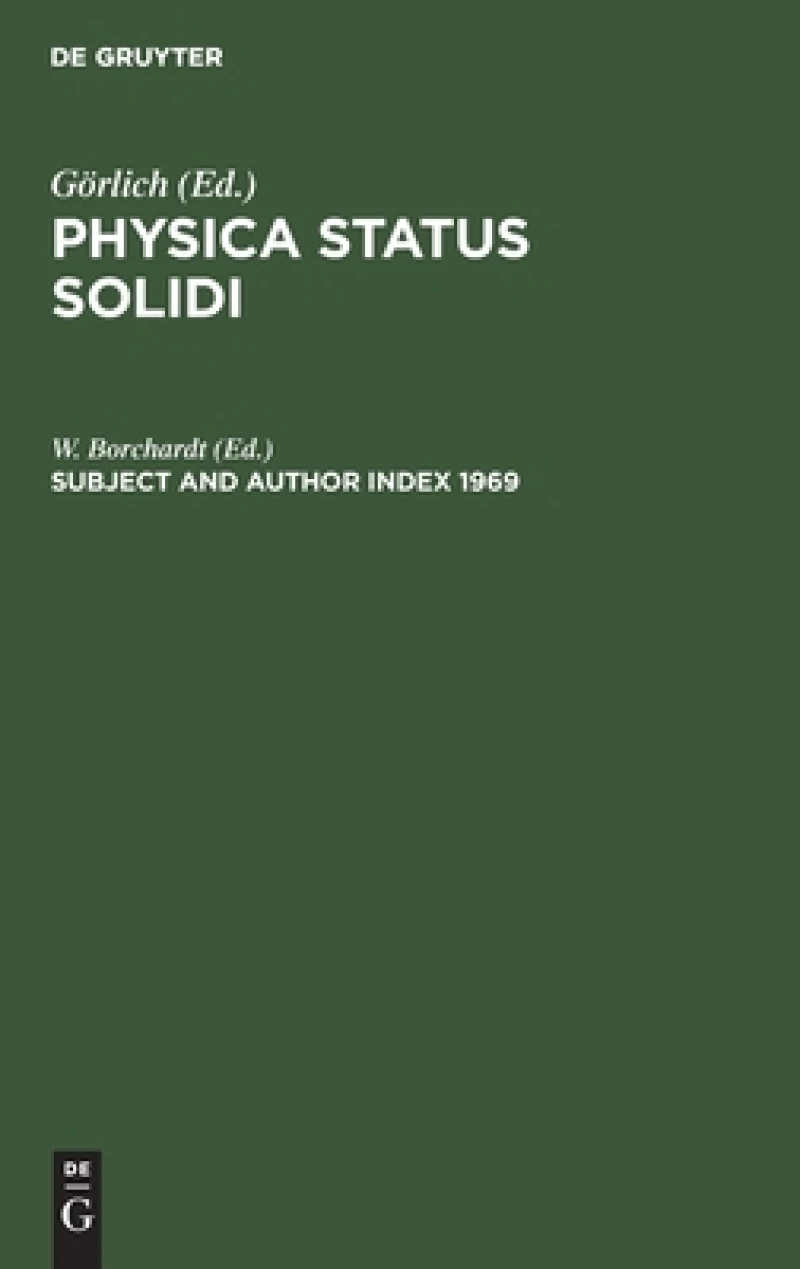 Subject and Author Index 1969