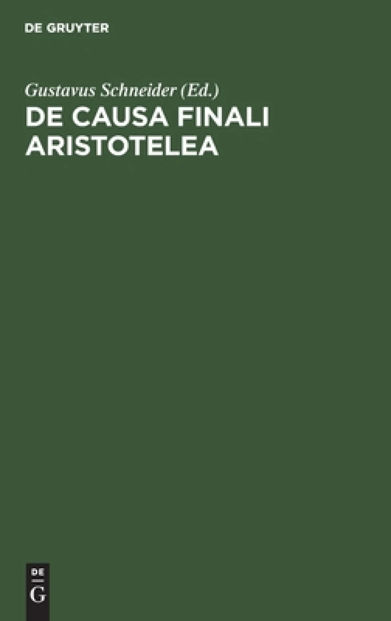 De Causa Finali Aristotelea