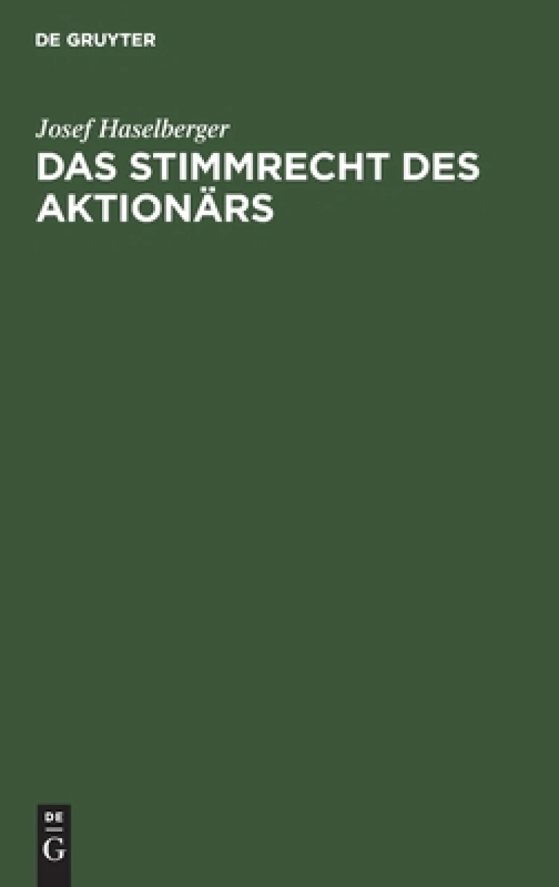 Stimmrecht des Aktionärs
