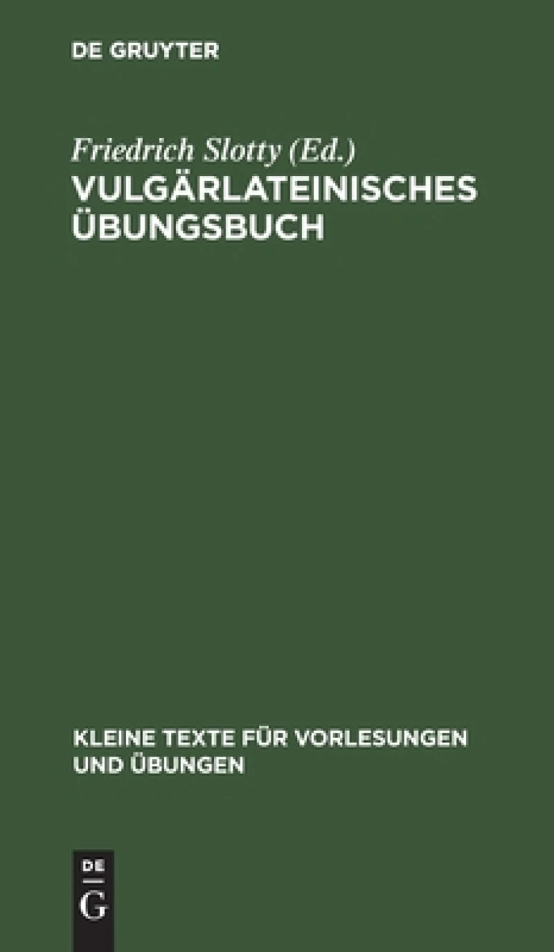 Vulgärlateinisches Übungsbuch