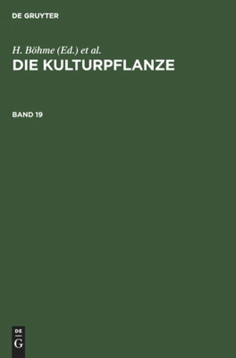 Kulturpflanze. Band 19
