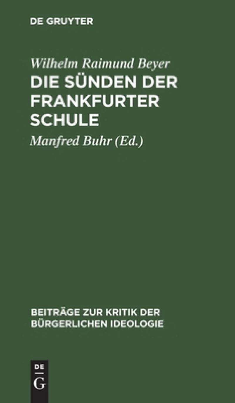 Sünden der Frankfurter Schule