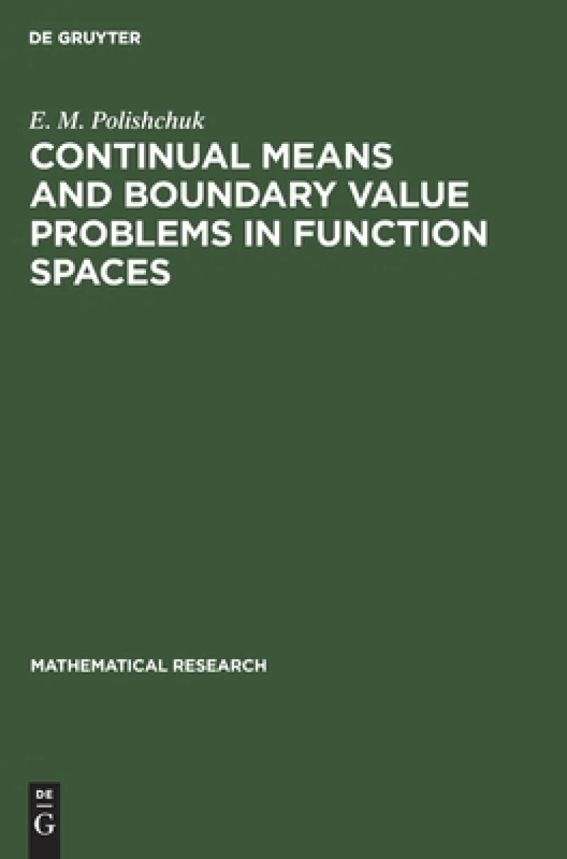 Continual Means and Boundary Value Problems in Function Spaces