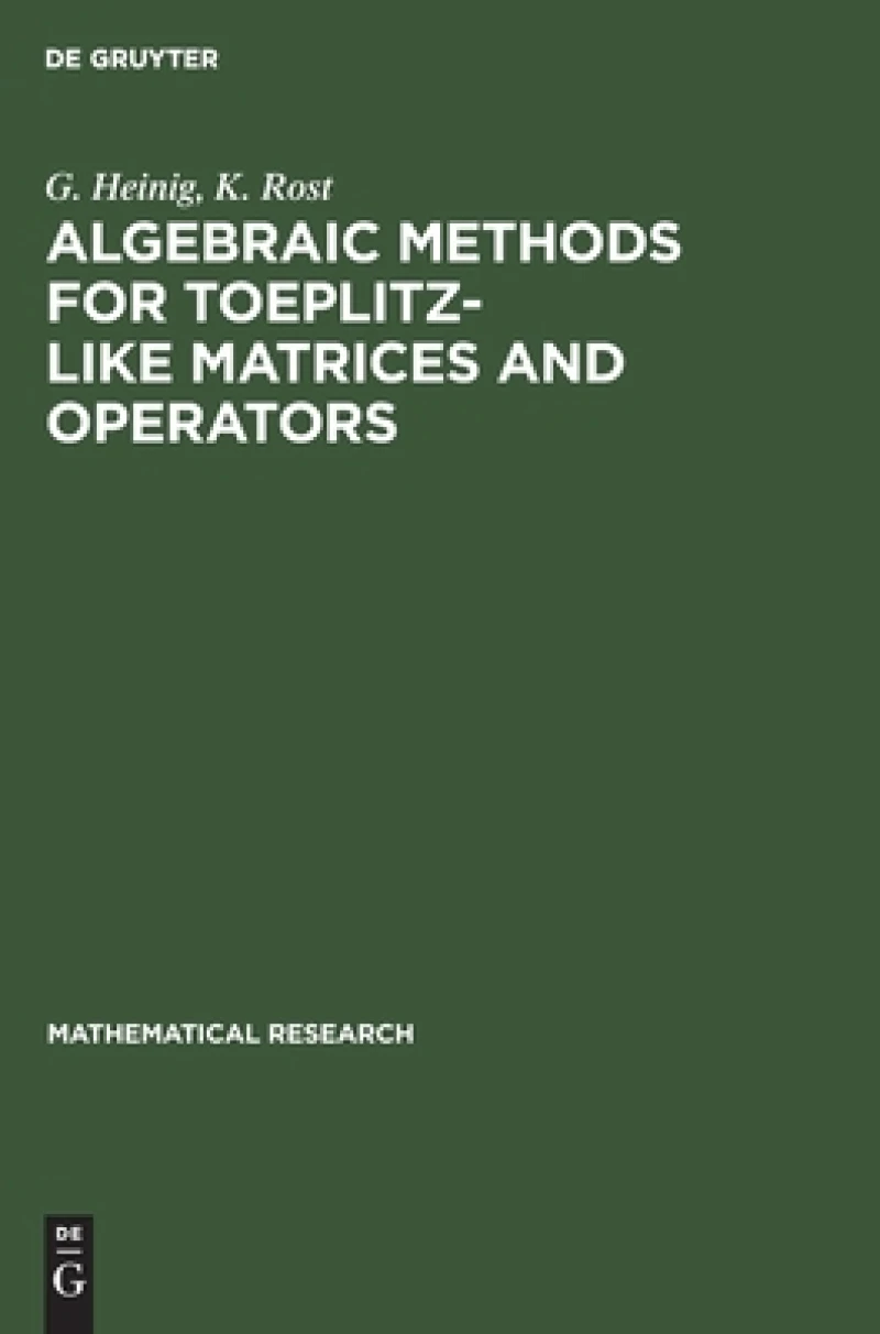 Algebraic Methods for Toeplitz-Like Matrices and Operators