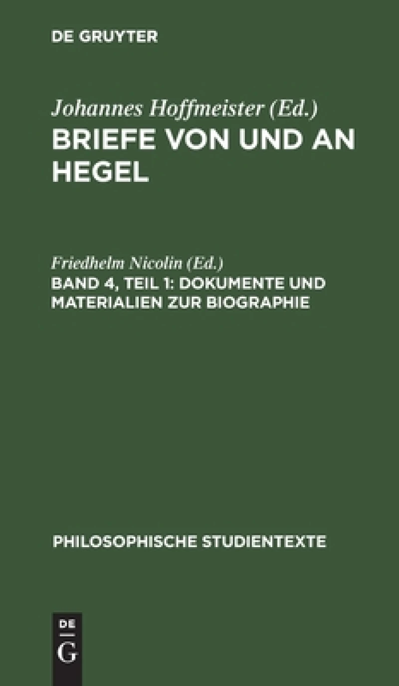 Dokumente Und Materialien Zur Biographie