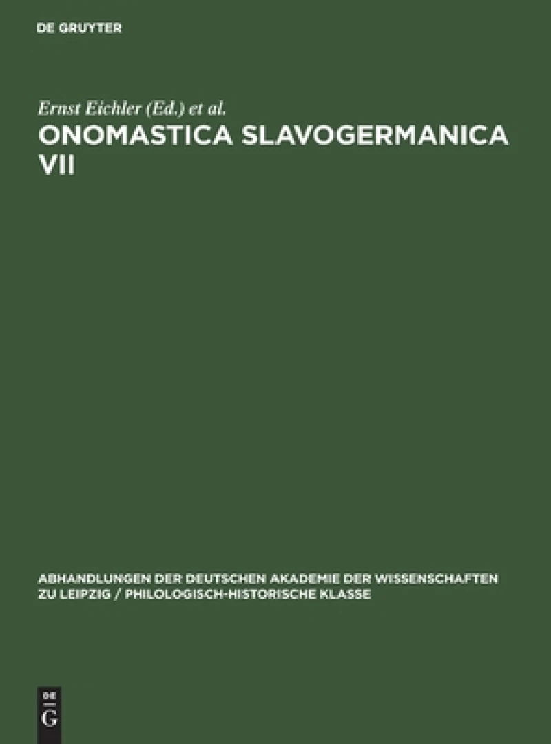 Onomastica Slavogermanica VII
