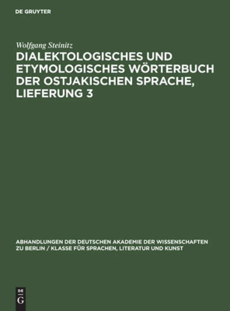 Dialektologisches und etymologisches Wörterbuch der ostjakischen Sprache, Lieferung 3