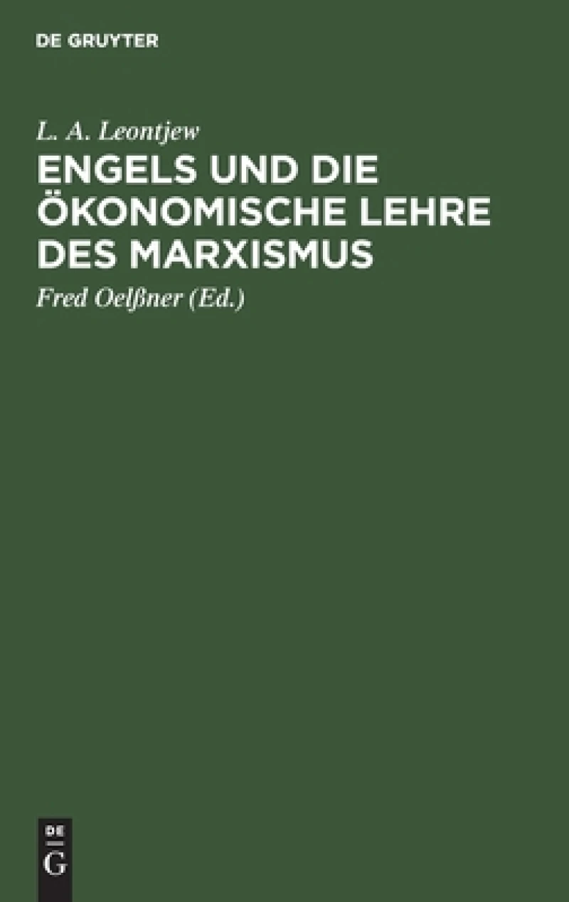 Engels Und Die Ökonomische Lehre Des Marxismus