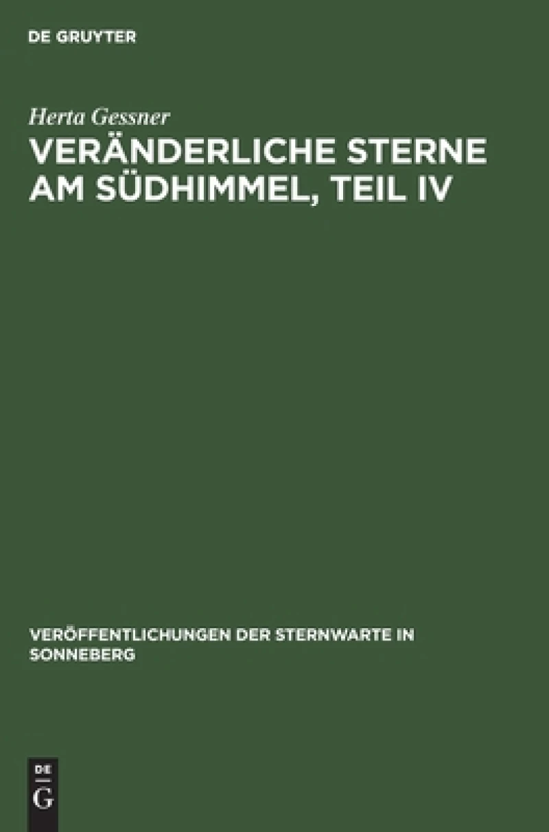 Veränderliche Sterne am Südhimmel, Teil IV
