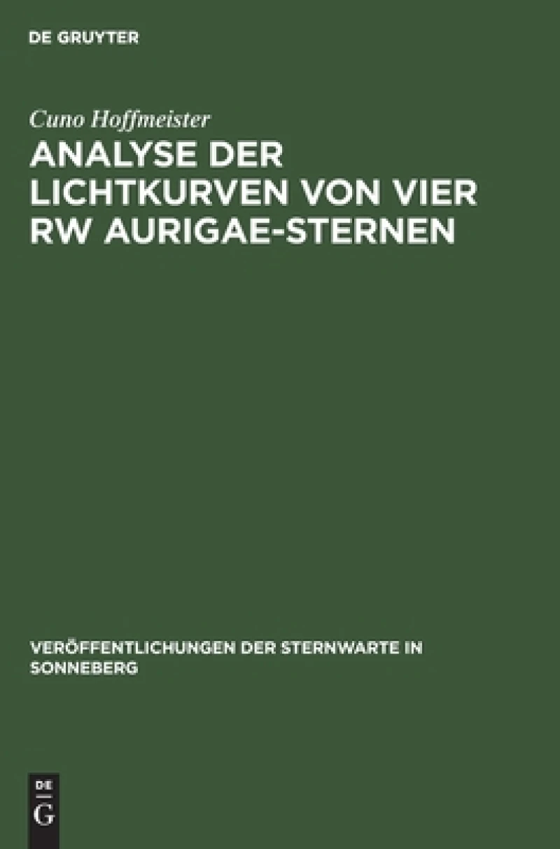 Analyse Der Lichtkurven Von Vier Rw Aurigae-sternen