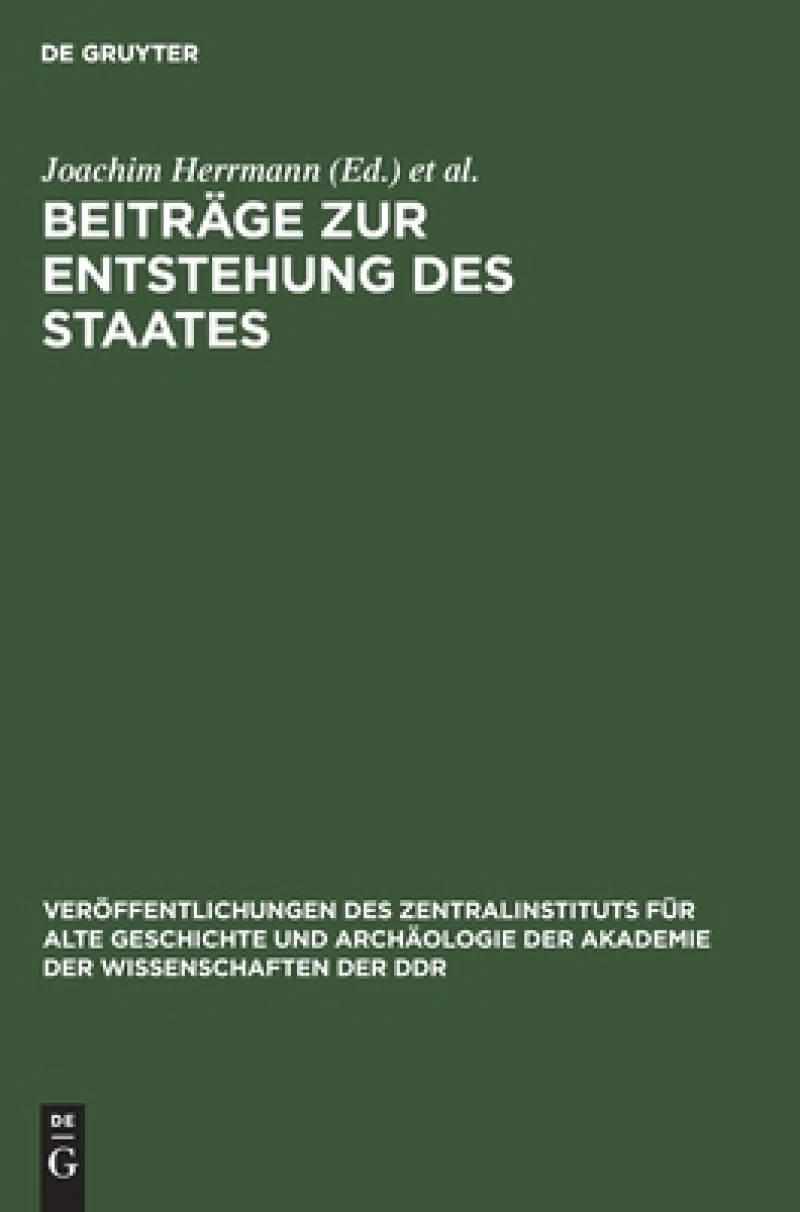 Beiträge Zur Entstehung Des Staates