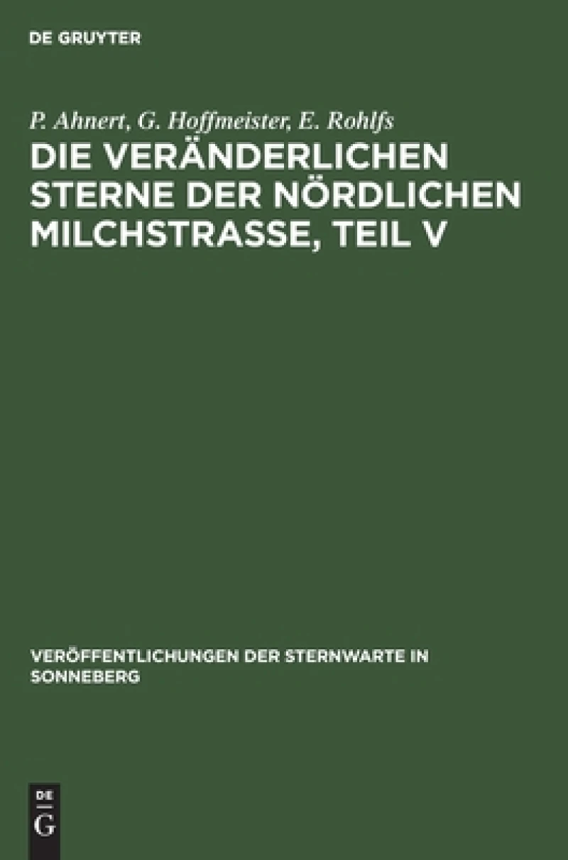 veränderlichen Sterne der nördlichen Milchstraße, Teil V