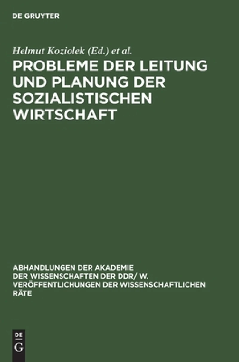 Probleme Der Leitung Und Planung Der Sozialistischen Wirtschaft