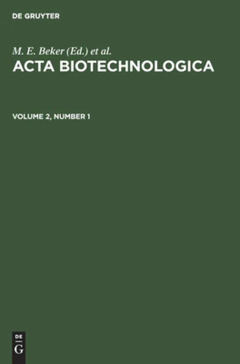 Acta Biotechnologica. Volume 2, Number 1
