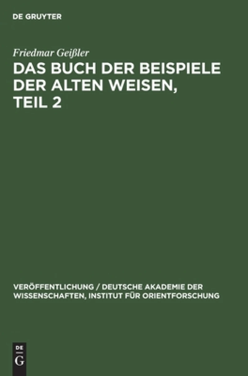 Buch der Beispiele der alten Weisen, Teil 2