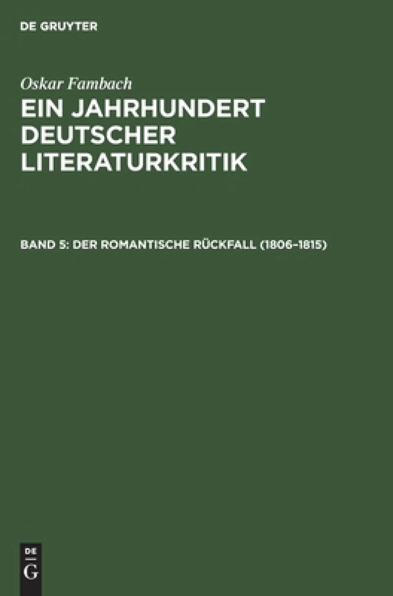 romantische Rückfall (1806–1815)