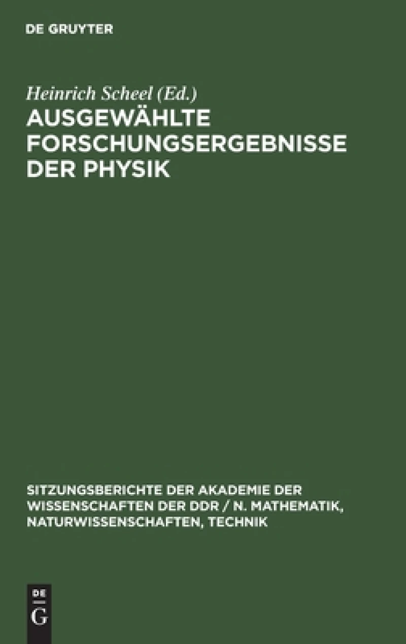 Ausgewählte Forschungsergebnisse Der Physik