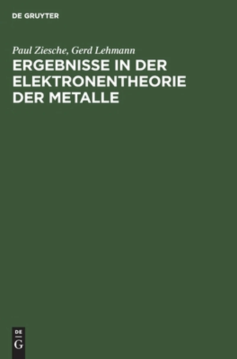 Ergebnisse in Der Elektronentheorie Der Metalle