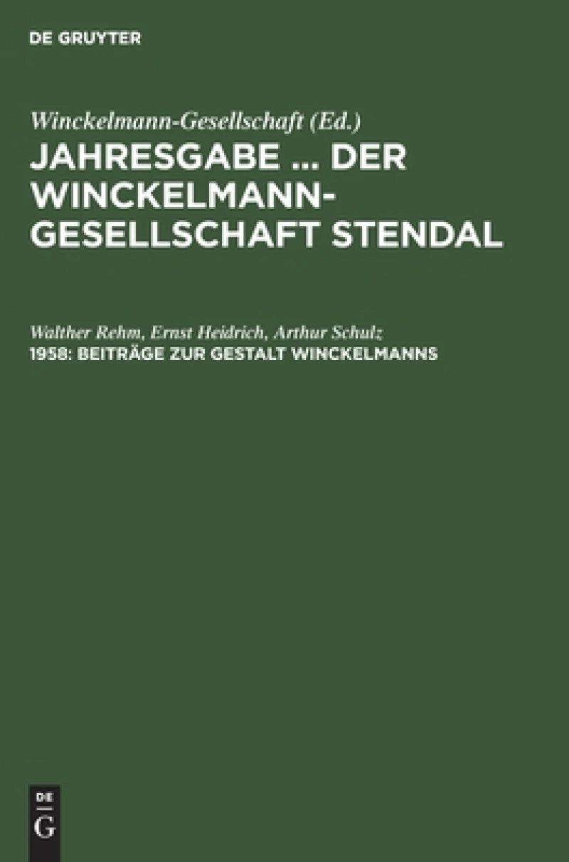 Beiträge Zur Gestalt Winckelmanns