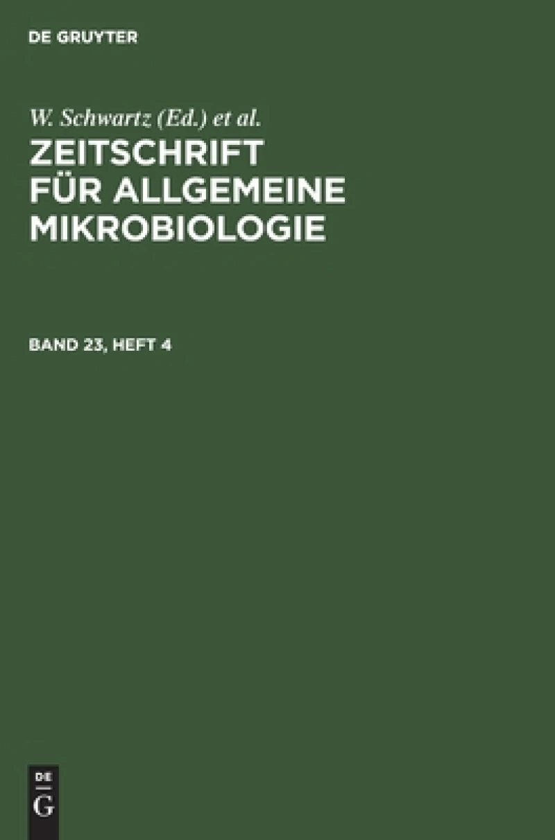 Zeitschrift für Allgemeine Mikrobiologie. Band 23, Heft 4