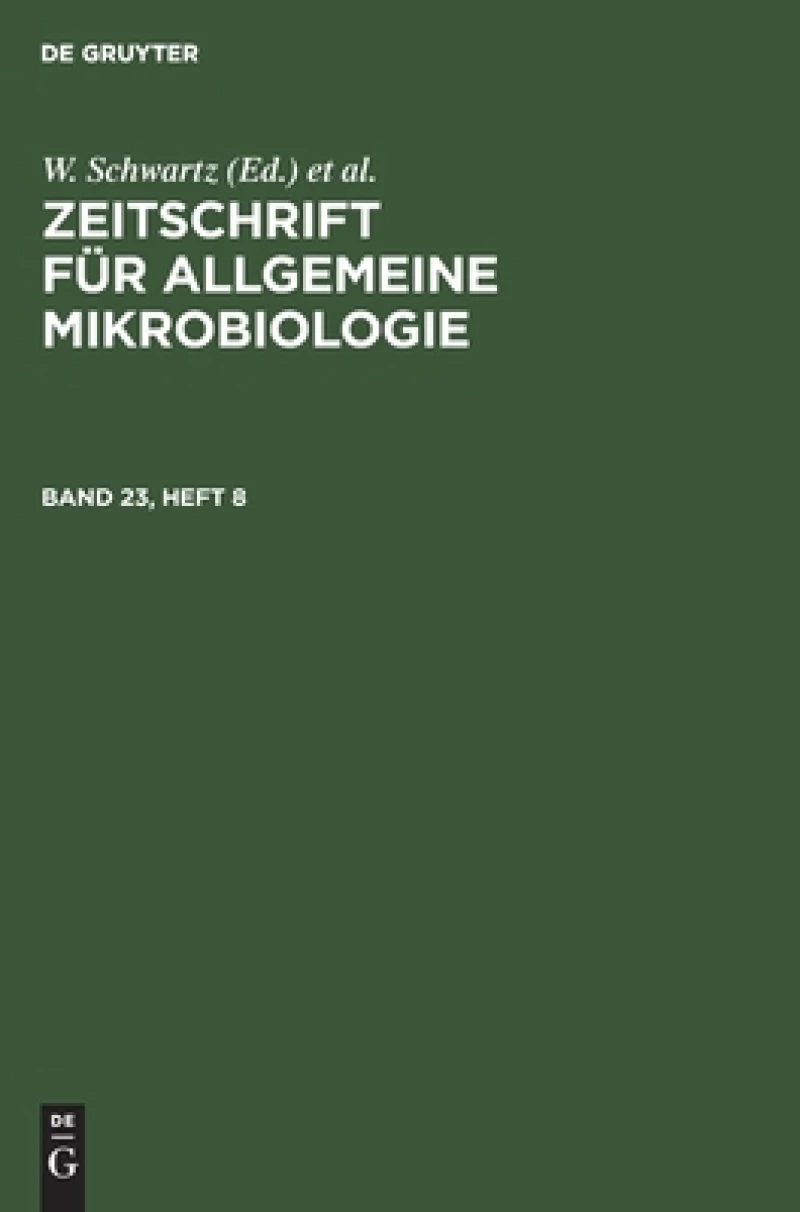 Zeitschrift für Allgemeine Mikrobiologie. Band 23, Heft 8