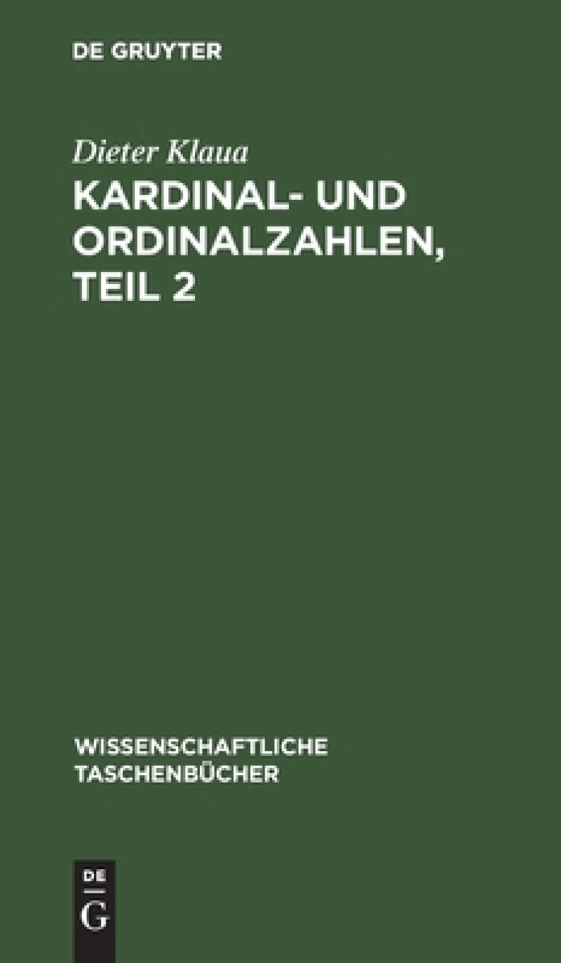 Kardinal- und Ordinalzahlen, Teil 2