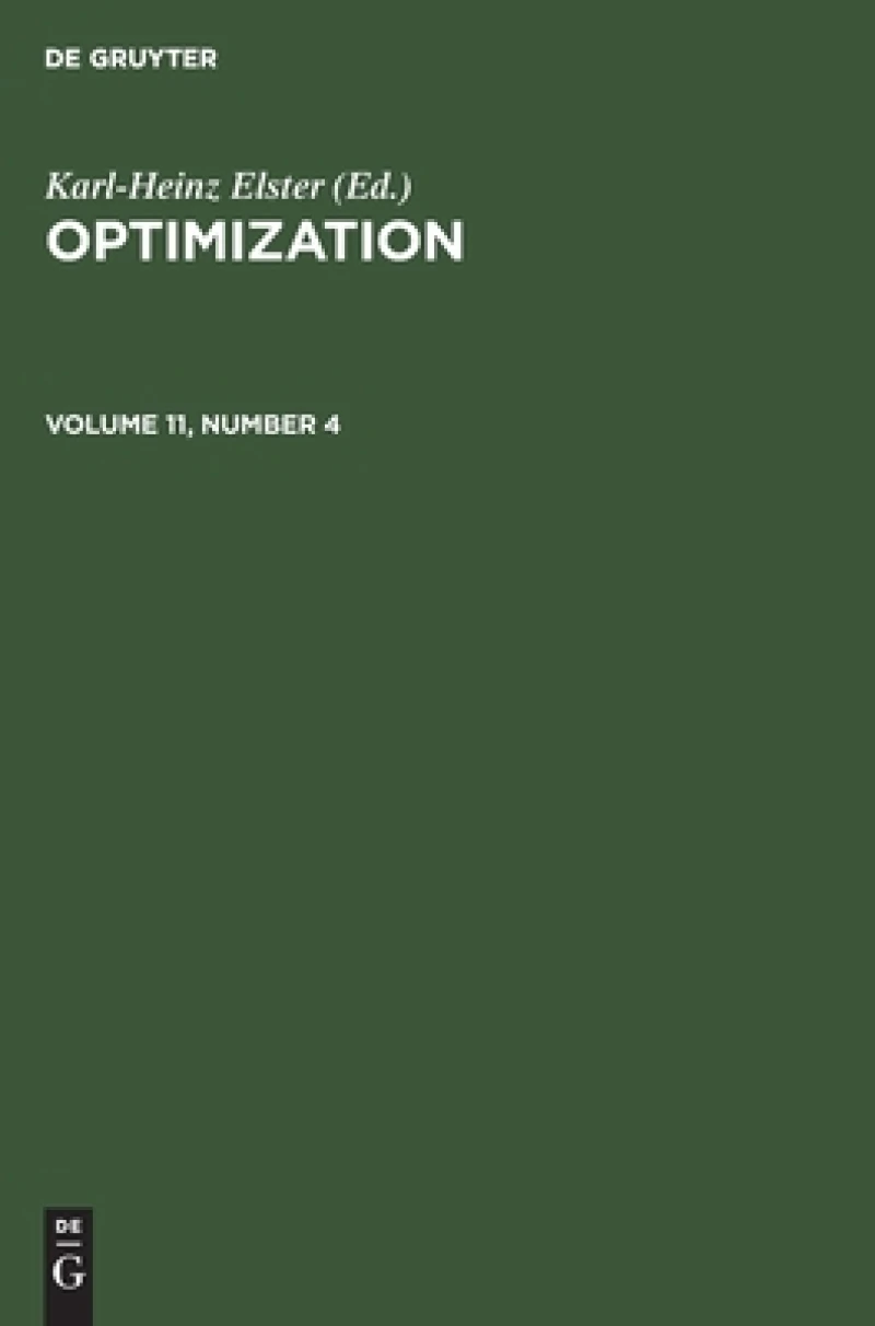 Optimization. Volume 11, Number 4