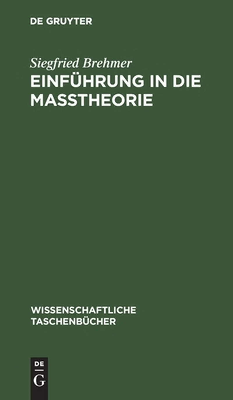 Einführung in Die Maßtheorie