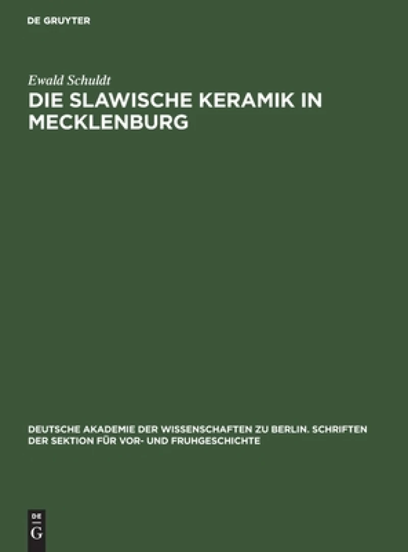 Die Slawische Keramik in Mecklenburg