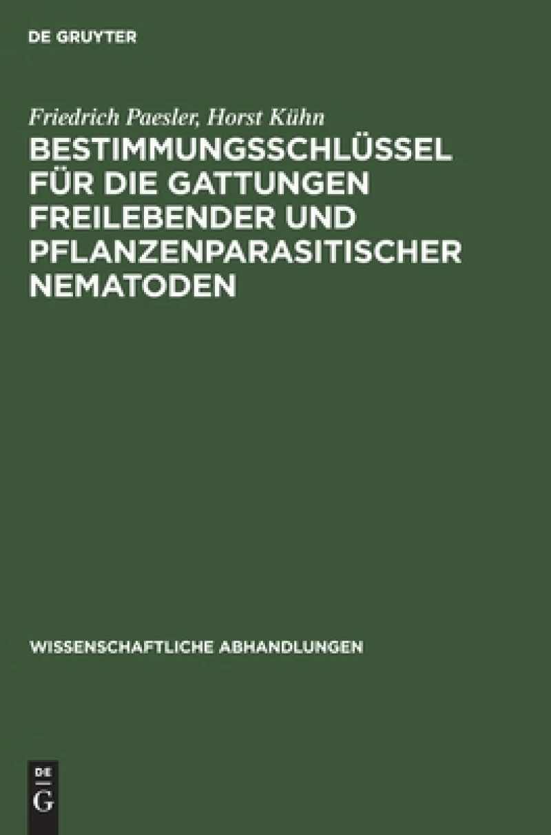 Bestimmungsschlüssel Für Die Gattungen Freilebender Und Pflanzenparasitischer Nematoden