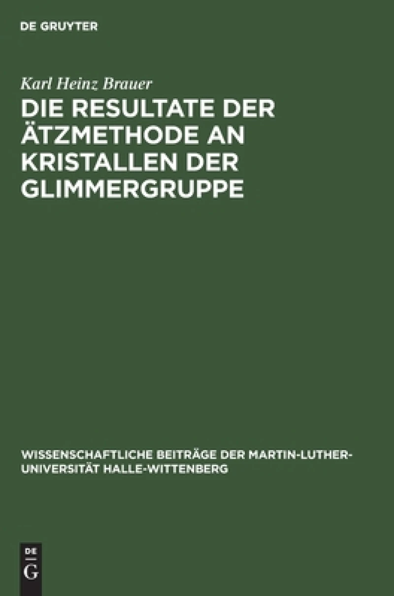 Resultate der Ätzmethode an Kristallen der Glimmergruppe