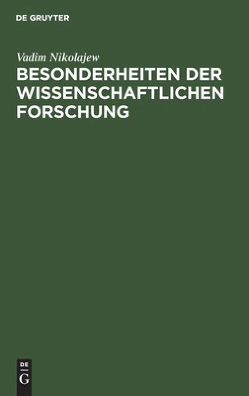 Besonderheiten Der Wissenschaftlichen Forschung
