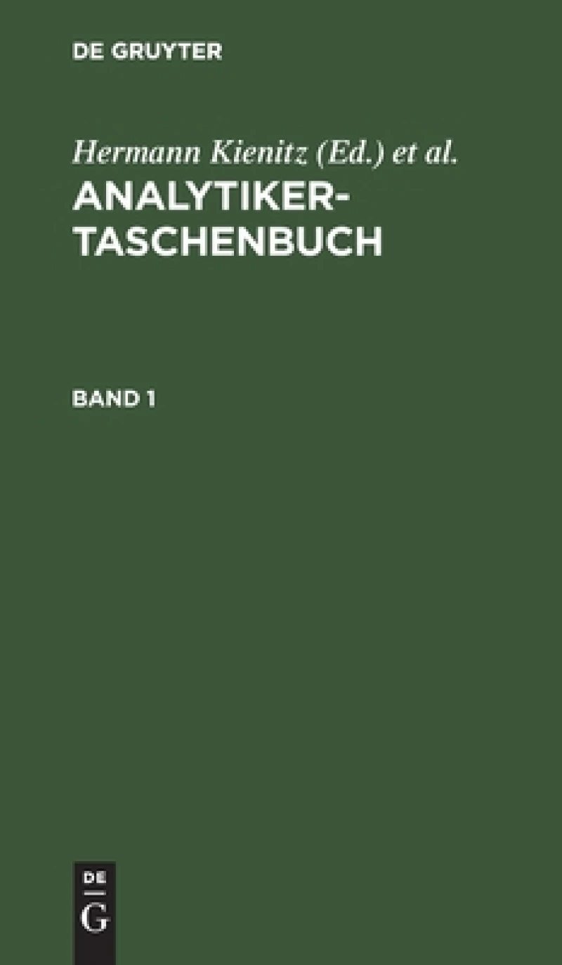 Analytiker-Taschenbuch. Band 1
