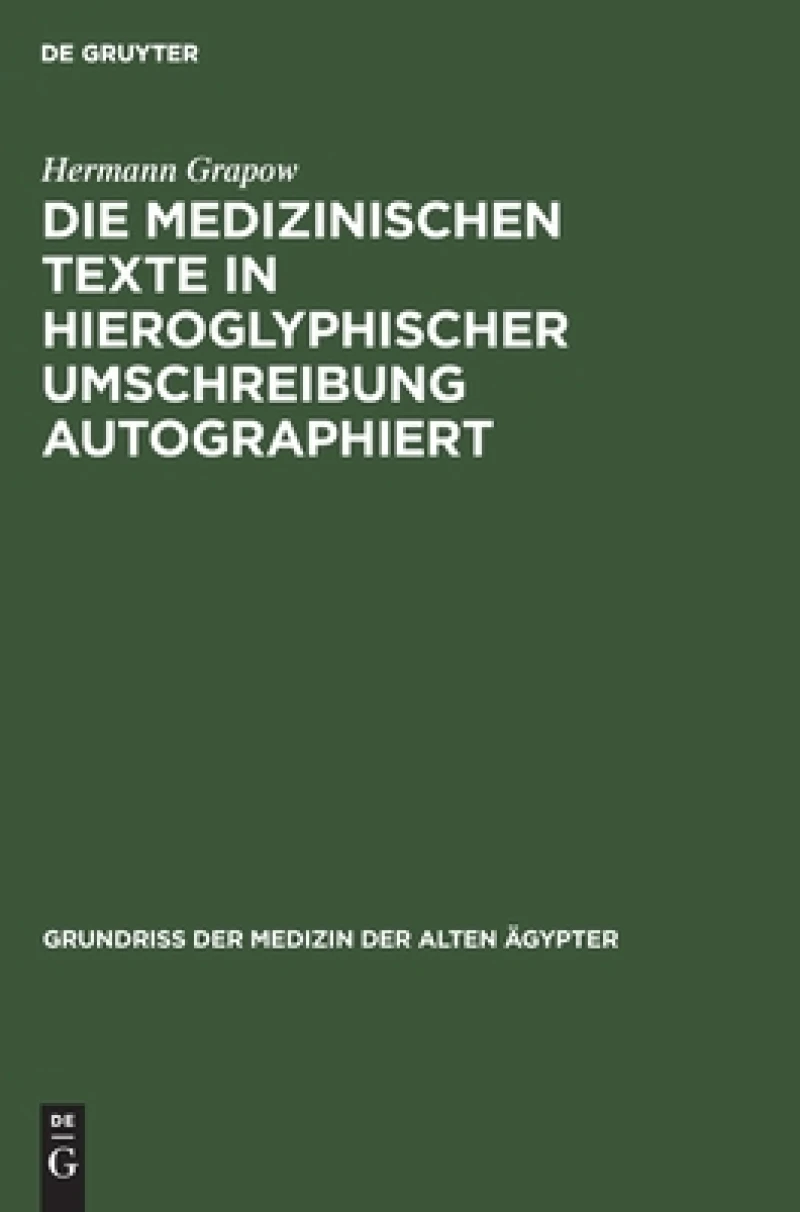 Medizinischen Texte in hieroglyphischer Umschreibung autographiert