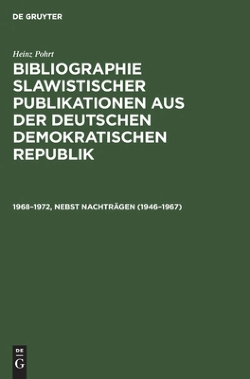 1968–1972, nebst Nachträgen (1946–1967)