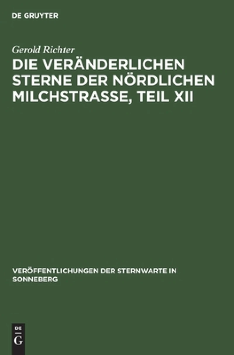 veränderlichen Sterne der nördlichen Milchstraße, Teil XII