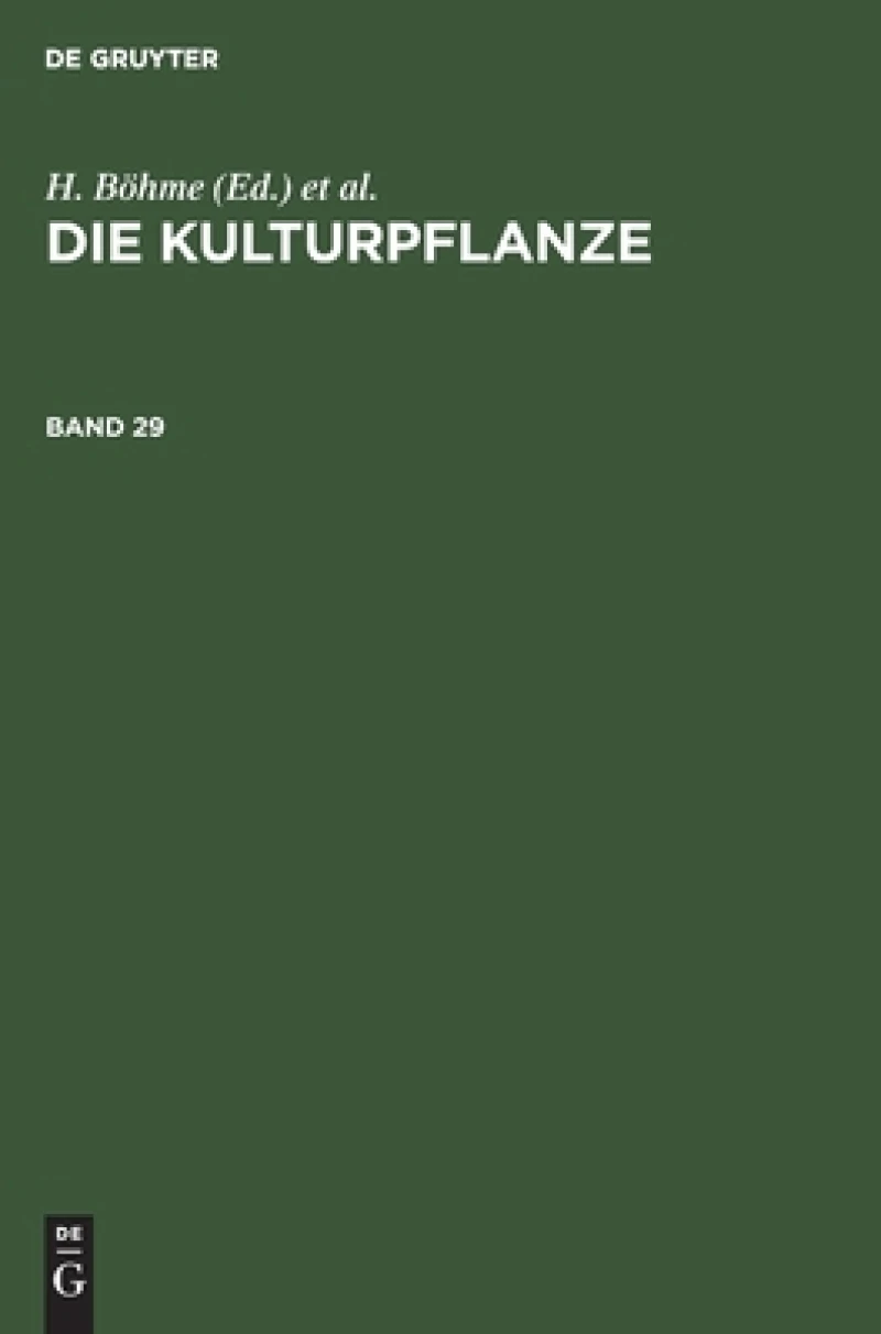 Kulturpflanze. Band 29