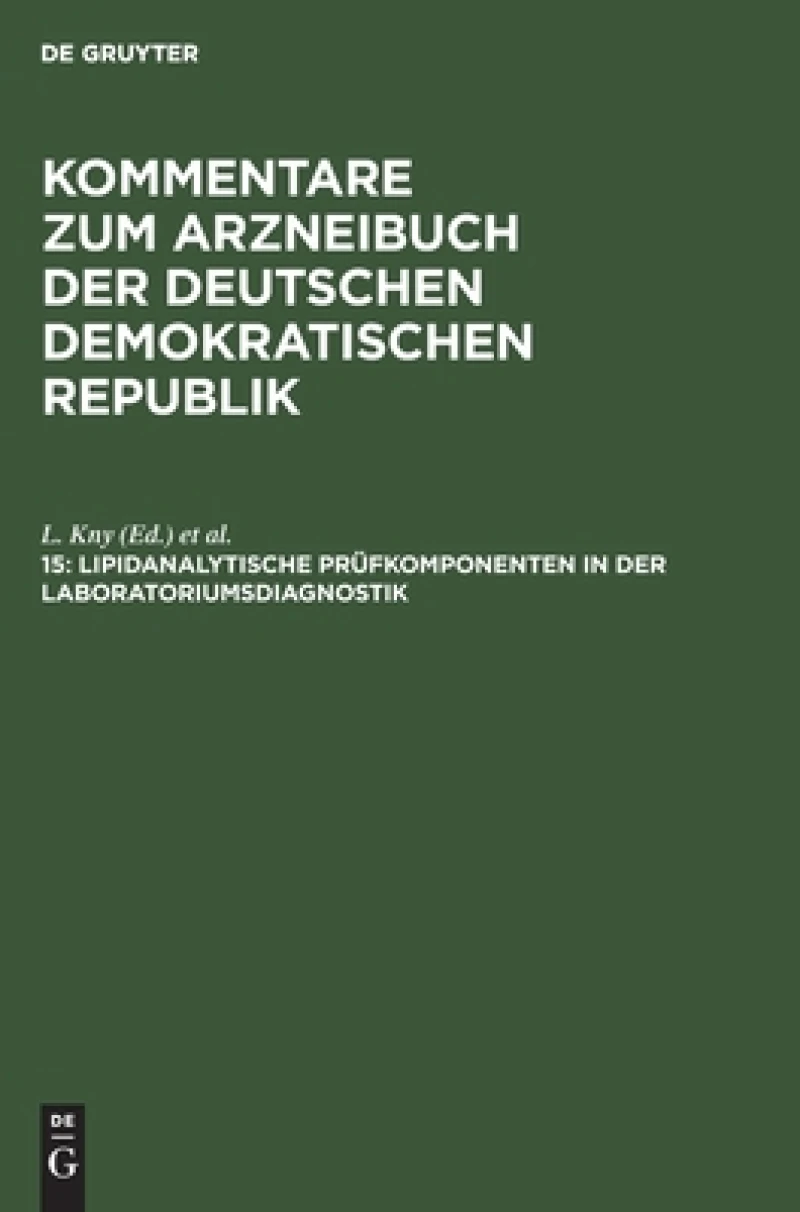 Lipidanalytische Prüfkomponenten in Der Laboratoriumsdiagnostik