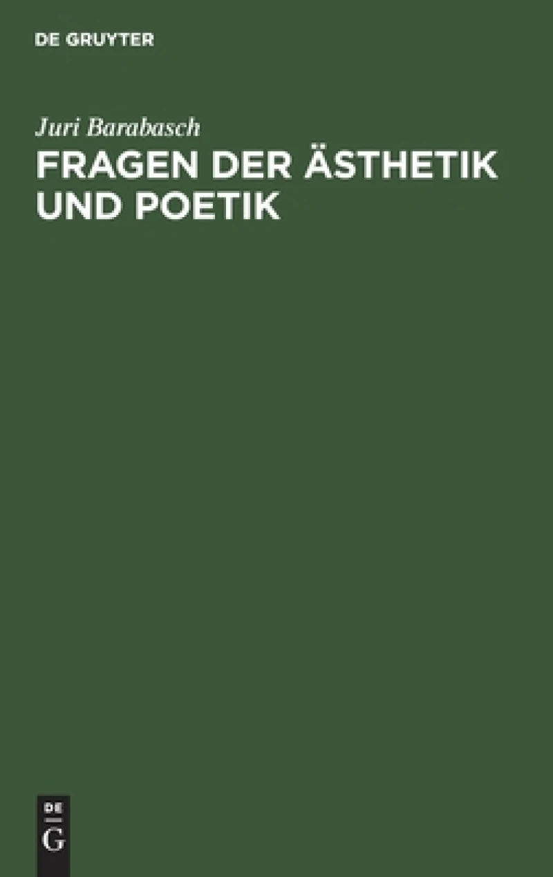 Fragen der Ästhetik und Poetik