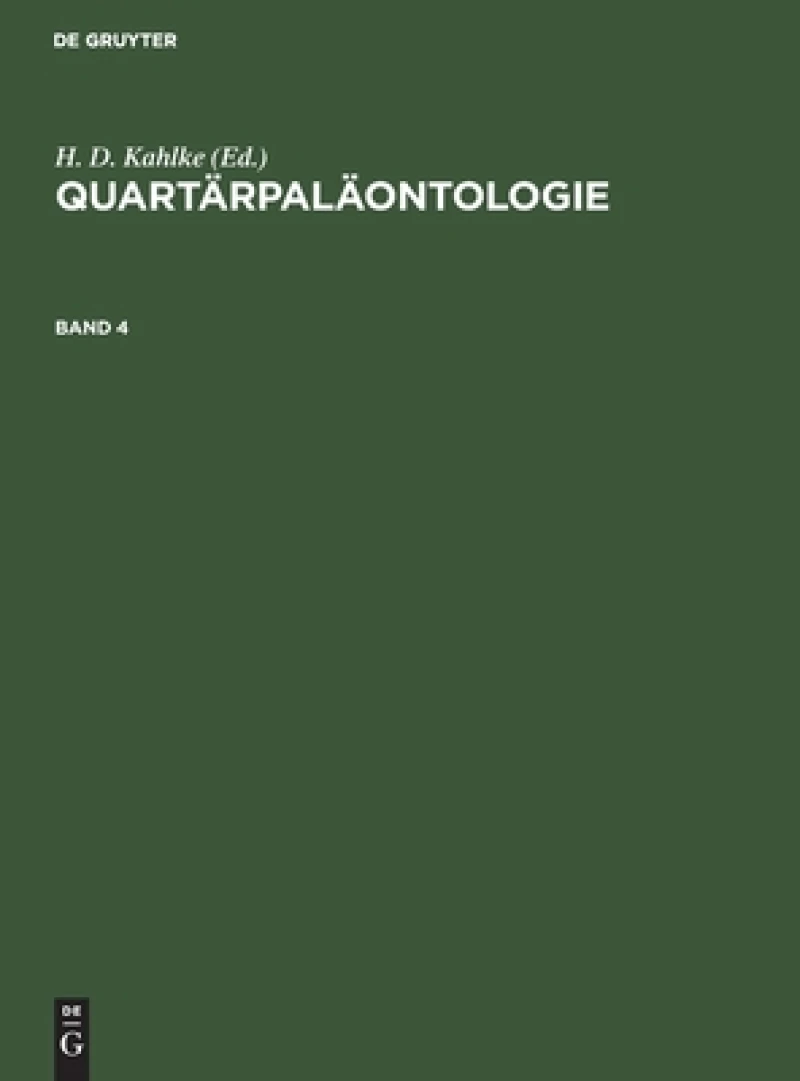 Quartärpaläontologie. Band 4