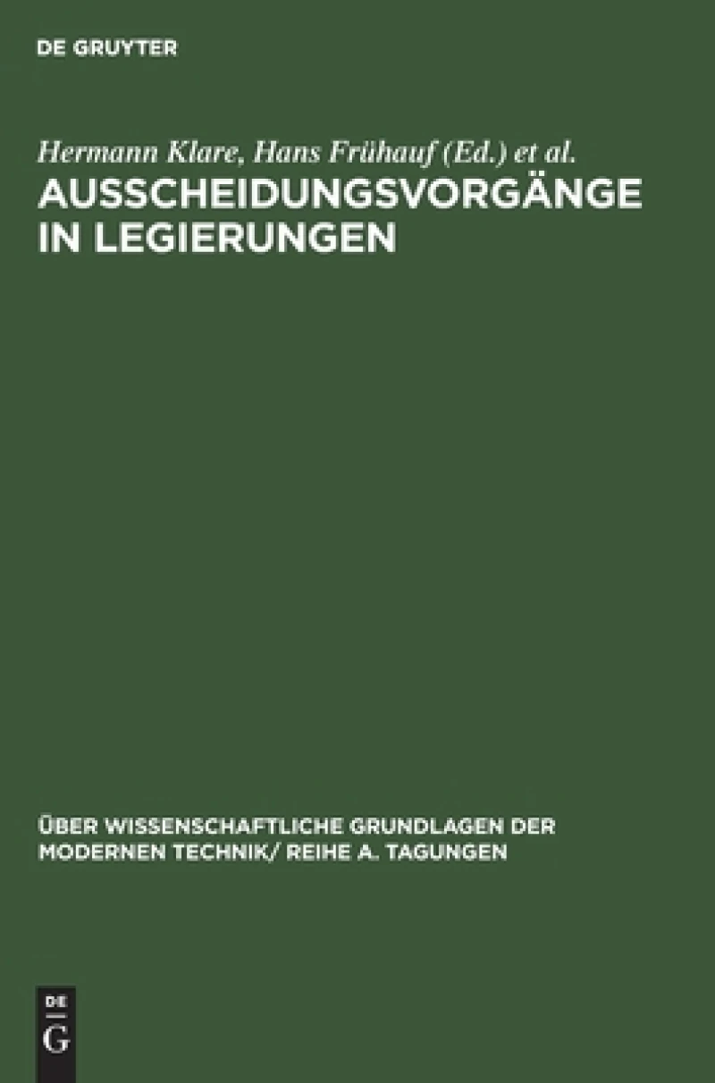 Ausscheidungsvorgänge in Legierungen