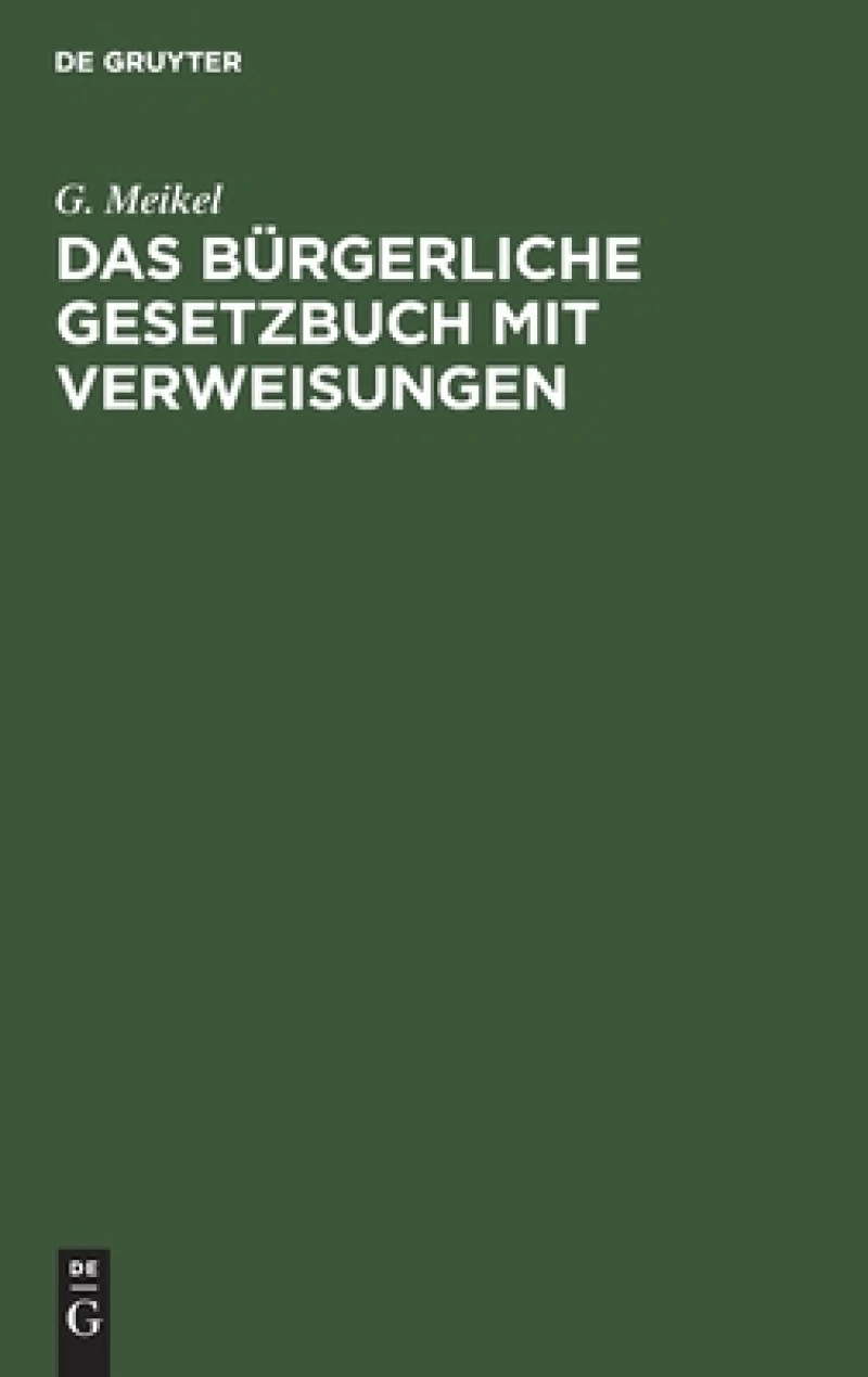 bürgerliche Gesetzbuch mit Verweisungen