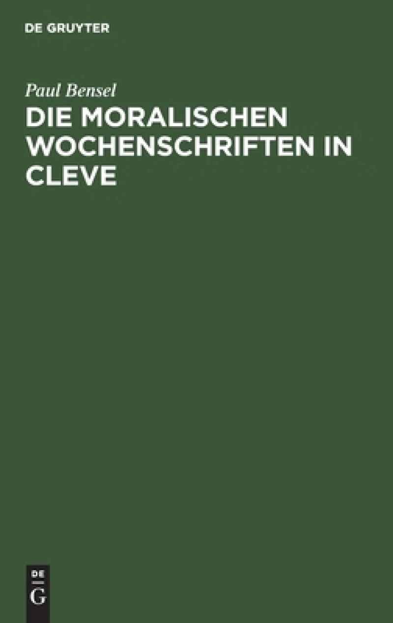 moralischen Wochenschriften in Cleve