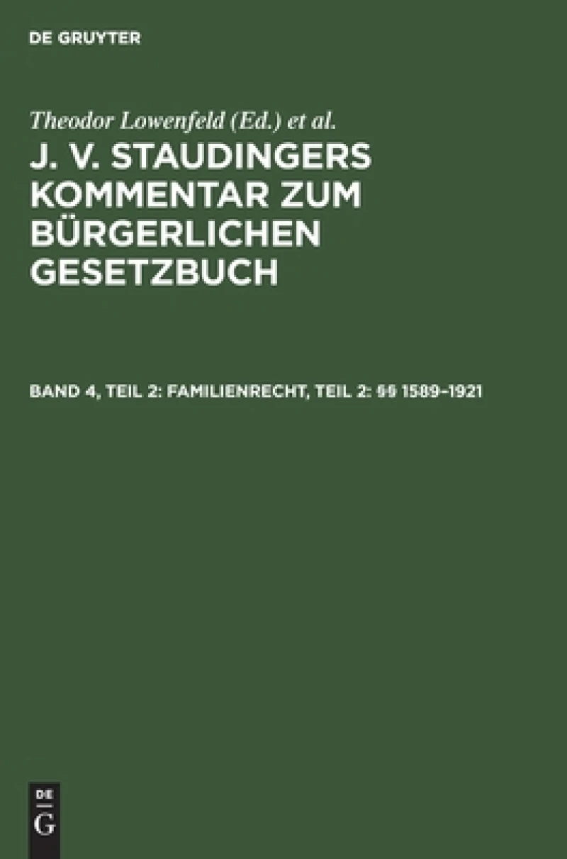 Familienrecht, Teil 2: §§ 1589–1921