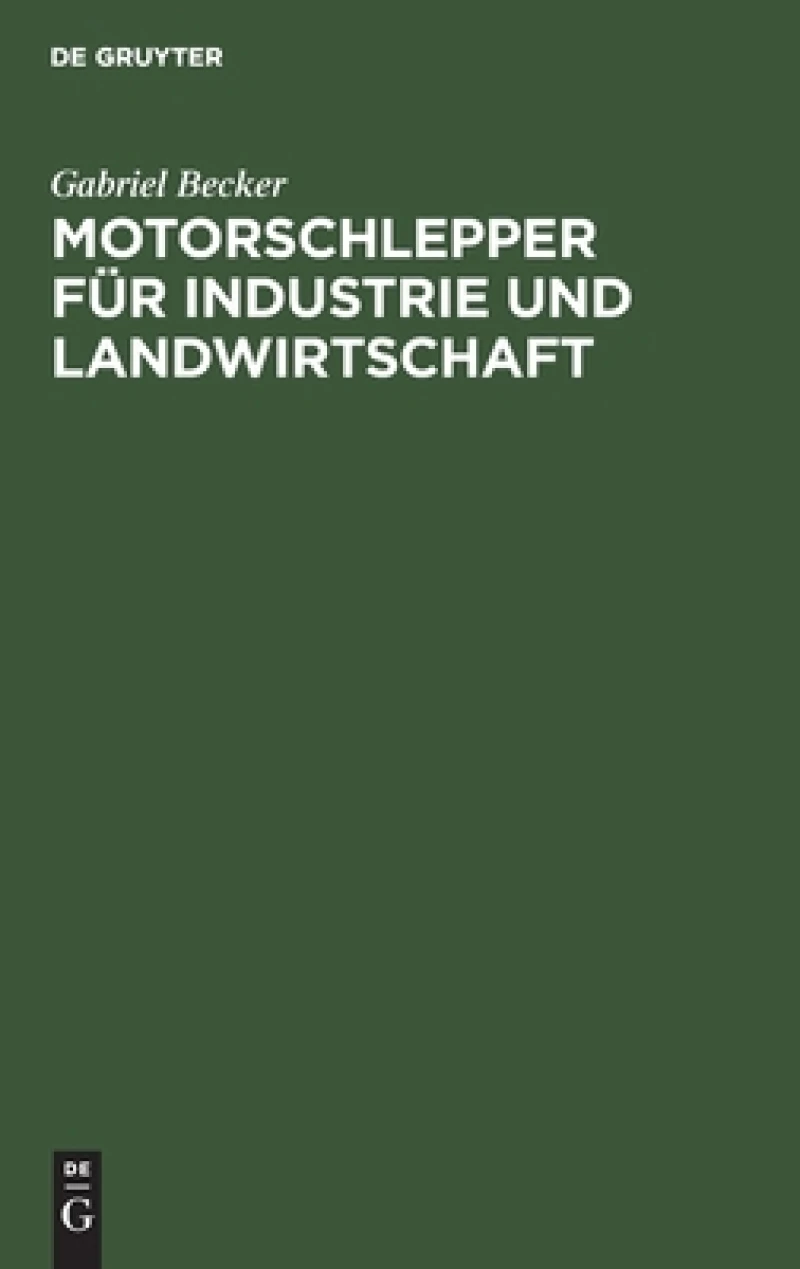 Motorschlepper Für Industrie Und Landwirtschaft