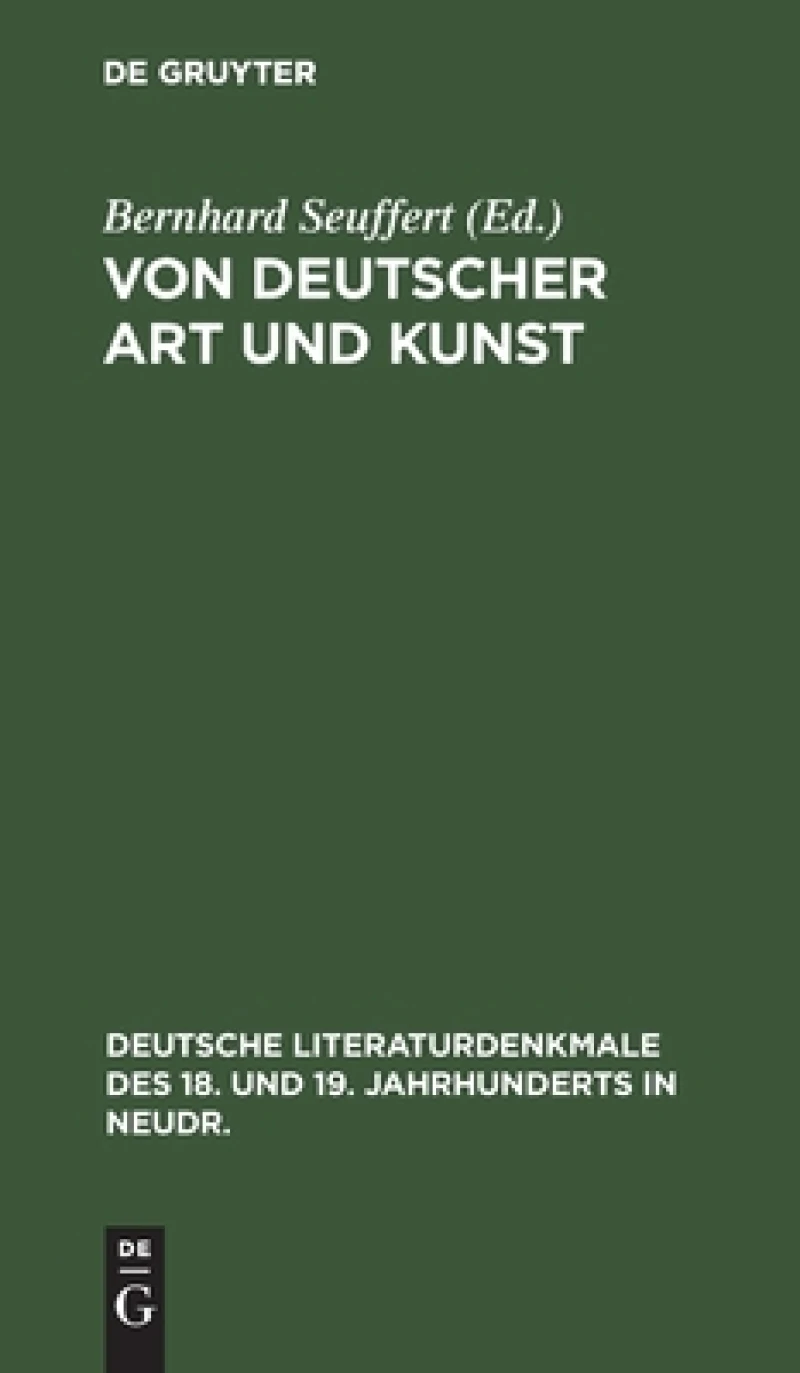 Von deutscher Art und Kunst