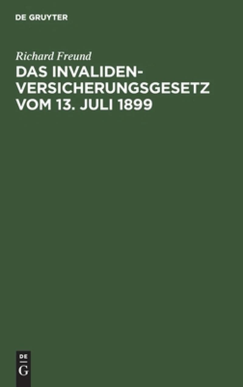 Invalidenversicherungsgesetz vom 13. Juli 1899