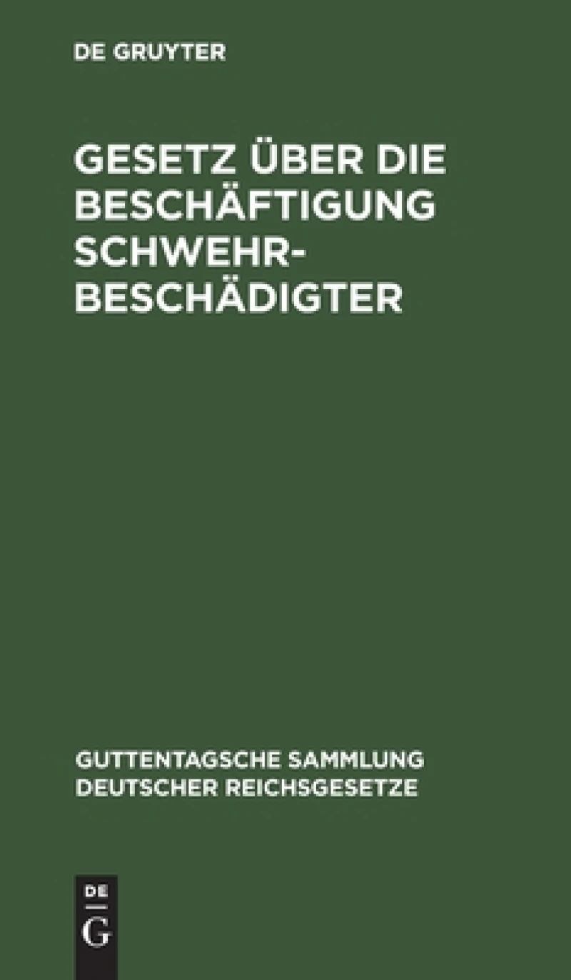 Gesetz über die Beschäftigung Schwehrbeschädigter